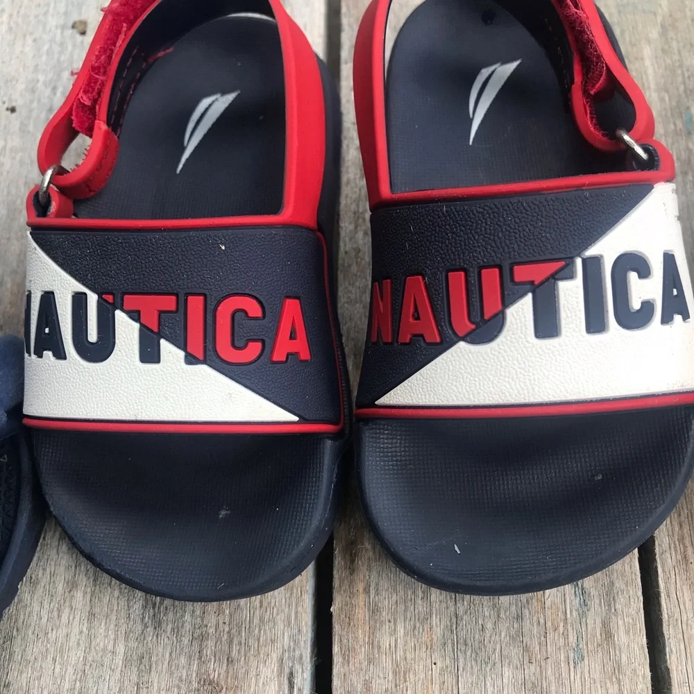 Bundle Of Four (4) Toddler Sandals, Champion, Nautica, Cat & Jack,OshKosh,Size 5